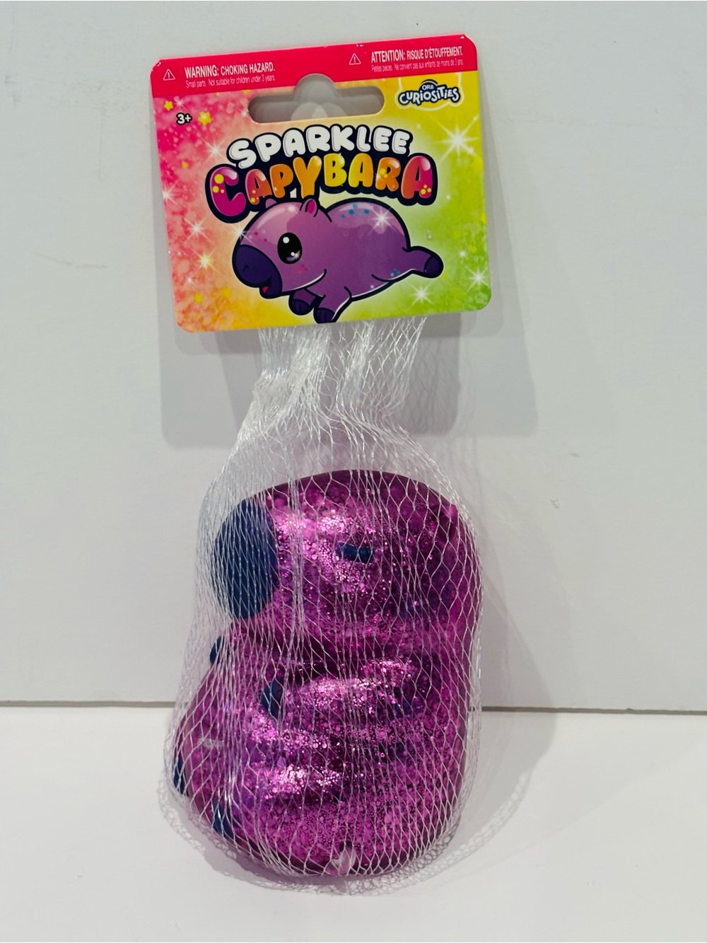 Orb Curiosities Sparklee Capybara Purple Squishy Fidget Toy